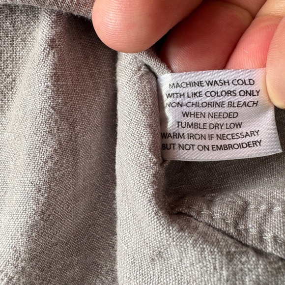 U.S. Polo Assn. Black Mallet Men's Blue/Gray‎ Chambray Button Up Casual Shirt XL - Picture 9 of 15